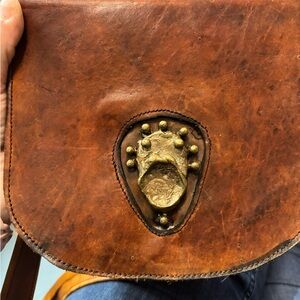 Vintage Bill Jones brown leather satchel